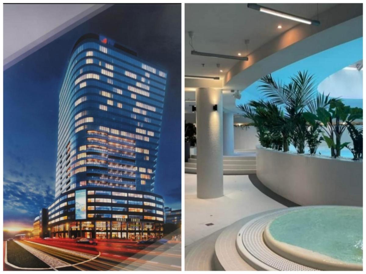 Szczecin Hanza Tower Apartment-Basen Kültér fotó